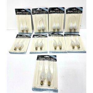Darice 5W Silicone Candle Bulbs E12 Base Electric Candelabra Light 9 Packs! NEW